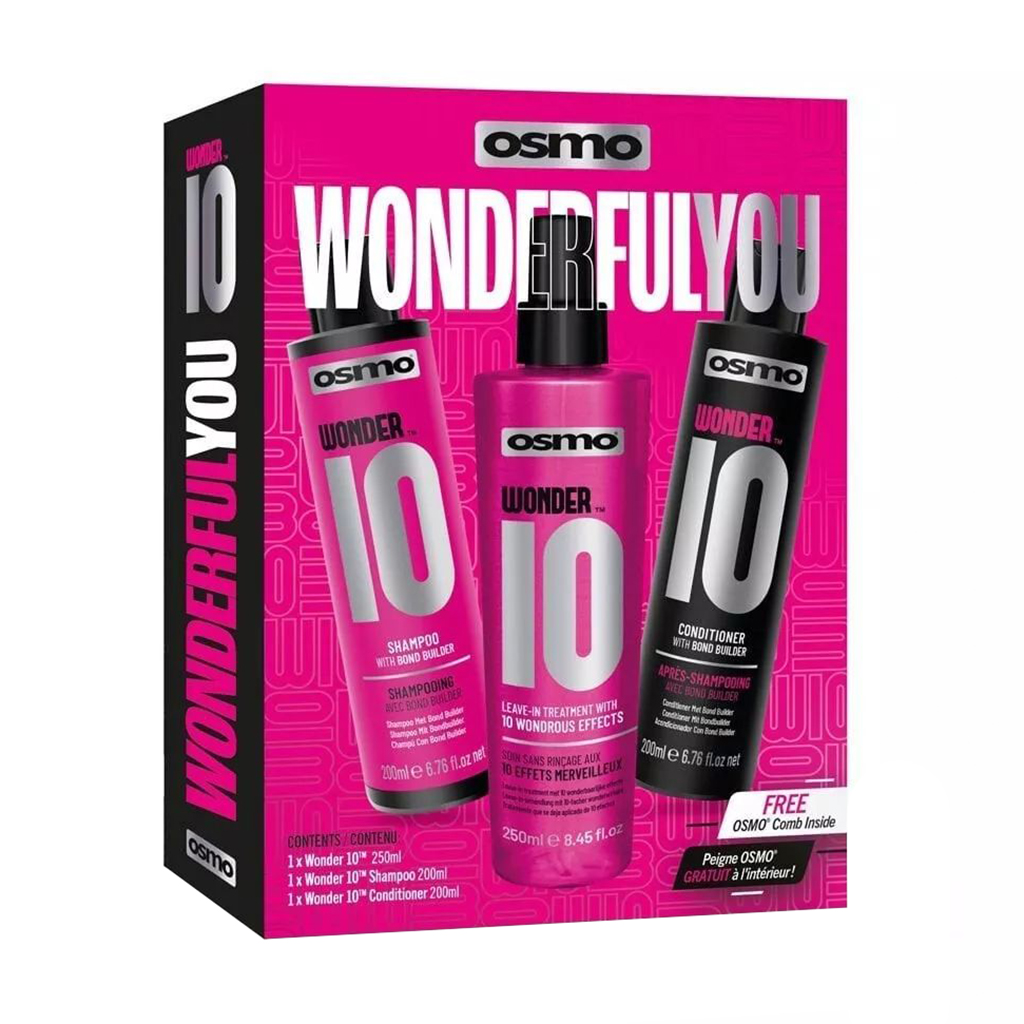 Набір для розгладження волосся Osmo Wonder 10 Wonderful You Gift Set (шампунь, 200 мл + кондиціонер, 200 мл + спрей, 250 мл)