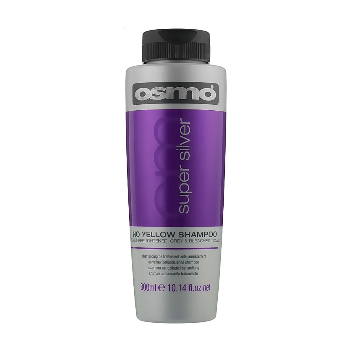Шампунь Osmo Super Silver No Yellow Shampoo проти жовтизни, для освітленого та сивого волосся, 300 мл